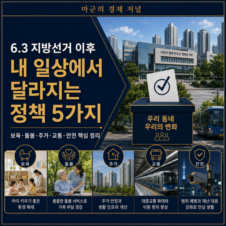  6.3 지방선거 끝났다, 내 지역에서 먼저 볼 정책 5가지