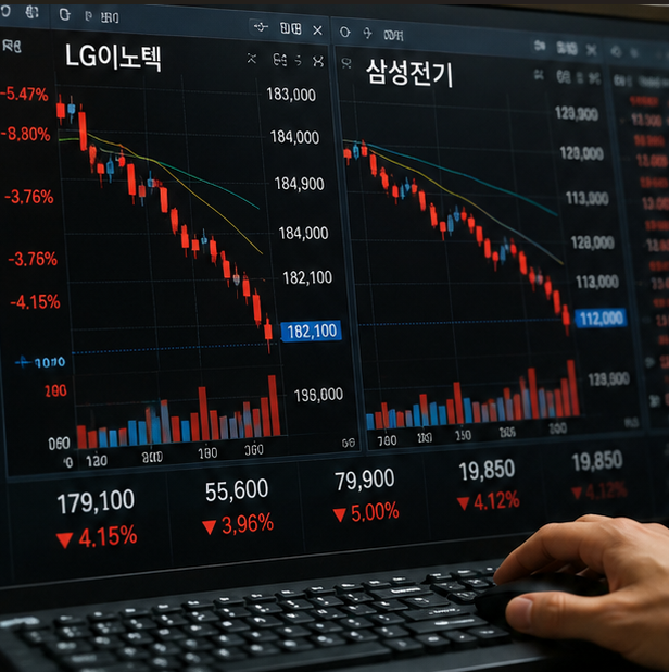  LG이노텍·삼성전기 10%대 급락 어떡하나