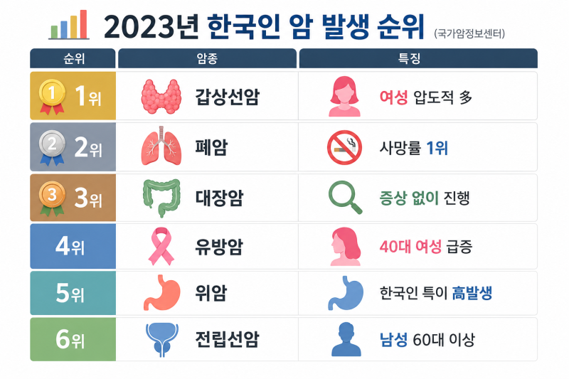 암 초기증상? 초기에는 아무증상이 없다