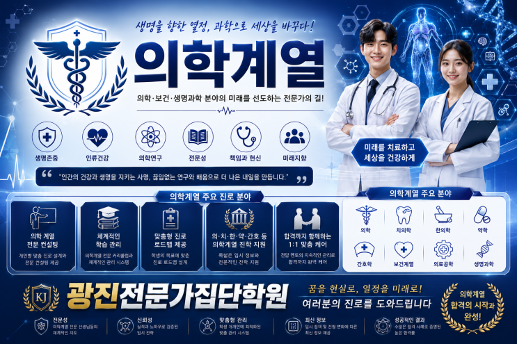  광진구 수학학원 의학계열 진로 탐구: 학과별 미래와 합격하는 생기부 세특 전략