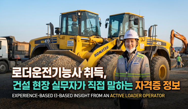  로더운전기능사 취득, 건설 현장 실무자가 직접 말하는 자격증 정보