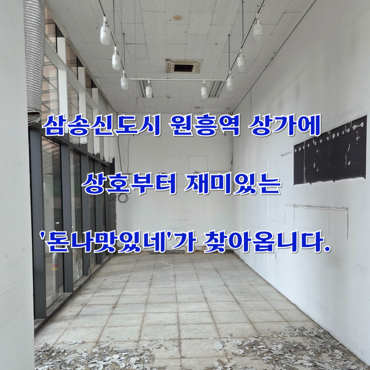  삼송신도시 원흥역 상가에 상호부터 재미있는 '돈나맛있네'가 찾아옵니다.