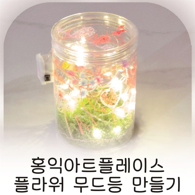  아이들과 만든 작은 정원 플라워 무드등, 집에서 즐기는 DIY키트 무드등만들기 추천