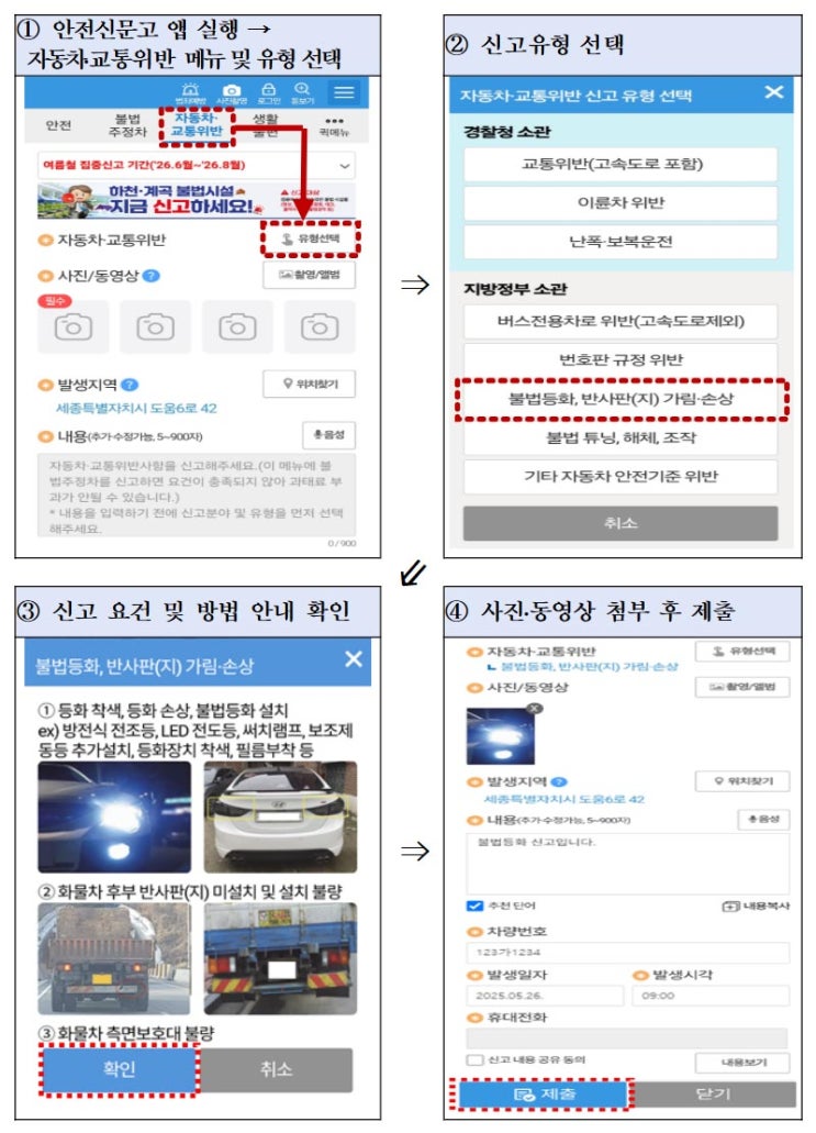  "내 차는 괜찮을까?" 국토부, 도로 위 시한폭탄 '불법자동차' 한 달간 전국 일제단속 돌입!