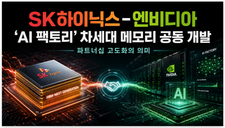 SK하이닉스-엔비디아, '<b>AI 팩토리</b>' 차세대 <b>메모리 공동 개발</b>... 