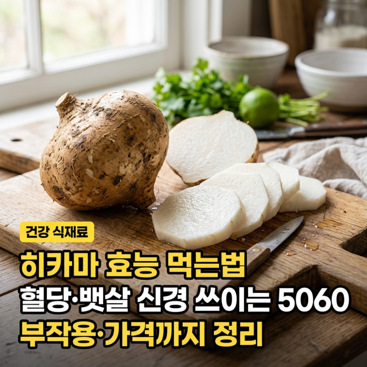  히카마 효능 먹는법 부작용과 가격까지 정리, 혈당·뱃살 신경 쓰이는 5060세대를 위하여
