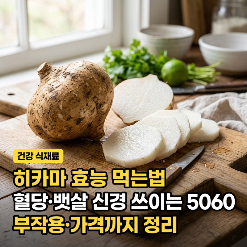 히카마 효능 먹는법 부작용과 가격까지 정리, 혈당·뱃살 신경 쓰이는 5060세대를 위하여