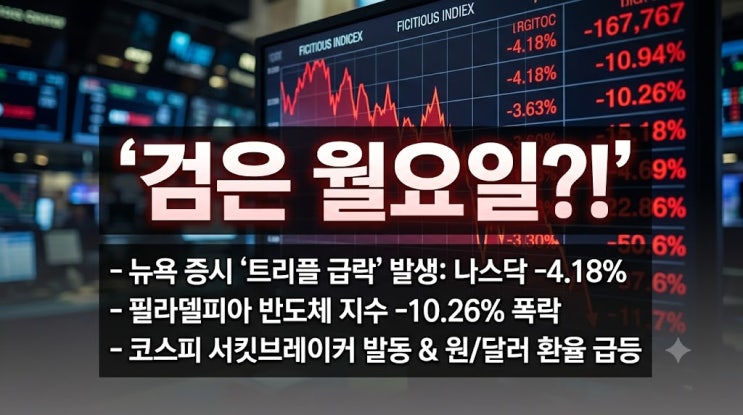  검은 월요일, 폭락장의 원인과 내용 정리