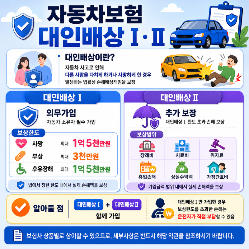 대인배상 2 미가입 시 어떤 문제가 생길까? 자동차보험 대인배상 Ⅰ·Ⅱ 차이 정리