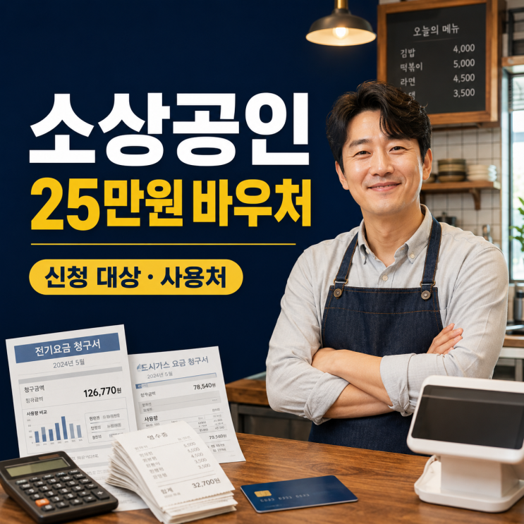  소상공인 경영안정 바우처 25만원 신청 대상부터 사용처까지 한 번에 정리