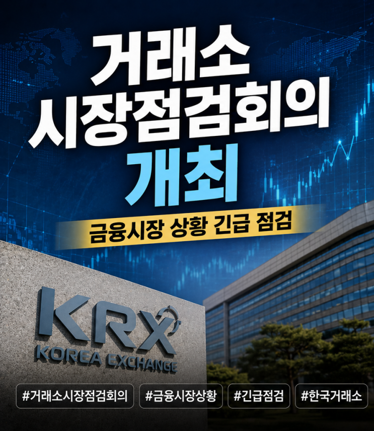 <b>거래소 시장점검회의</b> 개최 금융시장 상황 긴급 점검