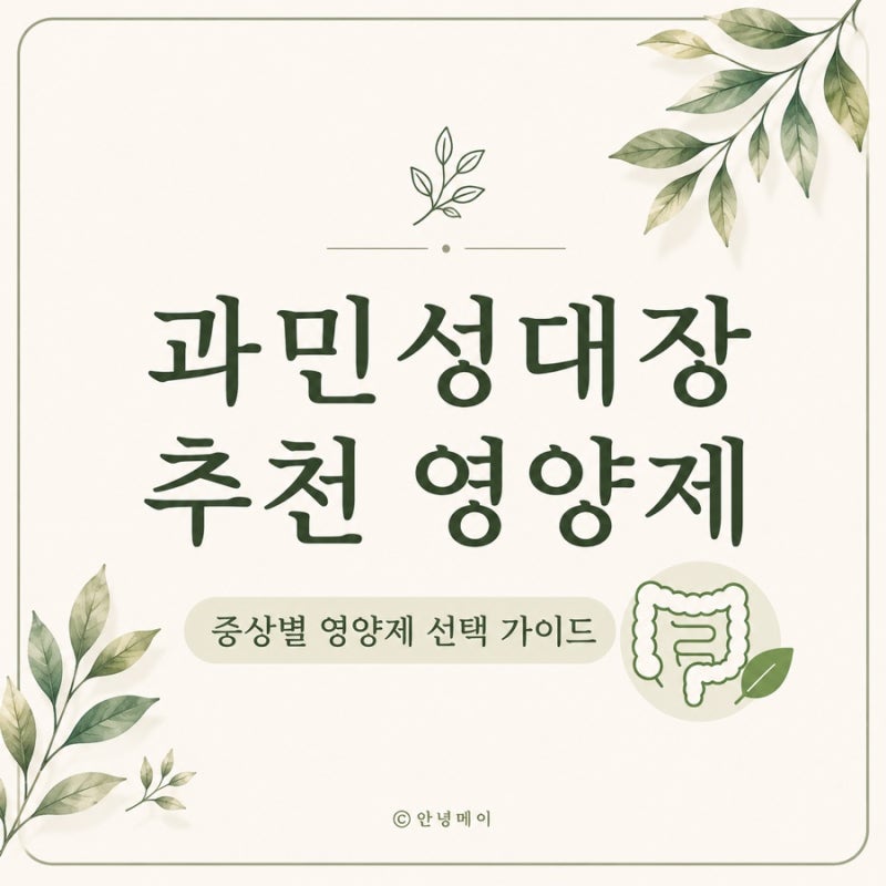 과민성대장증후군 IBS 추천 영양제