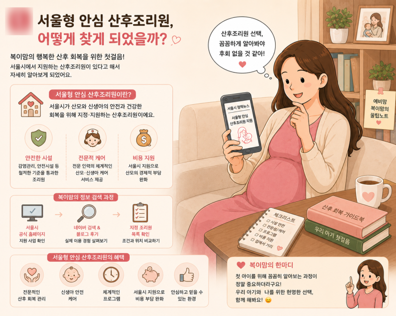 임신확인후 제일먼저 체크해야할 산후조리원 서울형 안심조리원 지원 및 신청방법 총정리