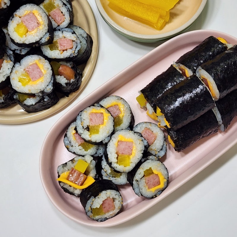 스팸 꼬마김밥 만들기 간단한 꼬마김밥 레시피