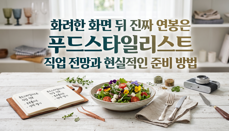  화려한 화면 뒤 진짜 연봉은 푸드스타일리스트 직업 전망과 현실적인 준..