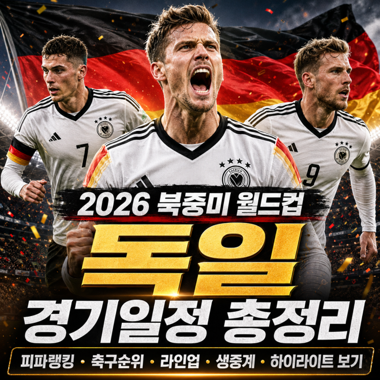 2026 북중미 월드컵 <b>독일</b> 경기일정 총정리｜<b>피파랭킹</b>... 