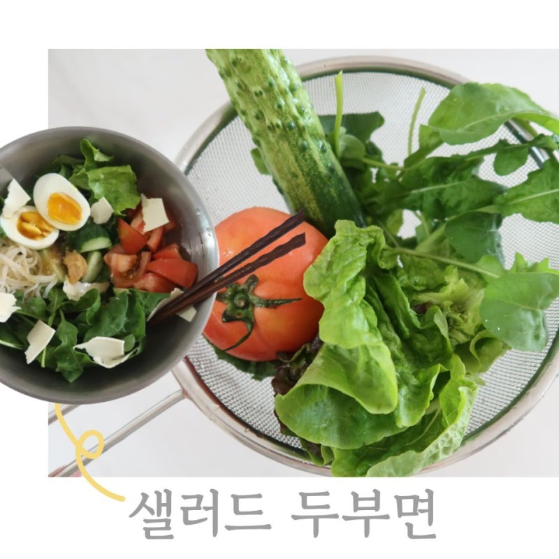 두부면 샐러드 요리레시피 당뇨환자도 먹을 수 있는 건강한 면요리 10분요리