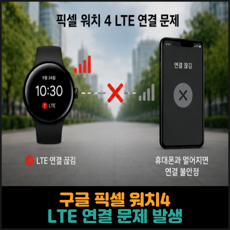  구글 픽셀 워치4, LTE 연결 문제 발생