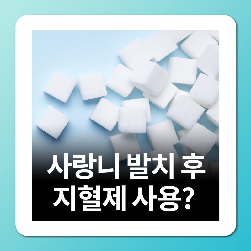 사랑니 발치 후 출혈 피 지혈제 선택 무조건 추천?