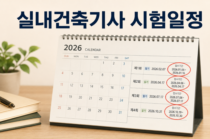 실내건축기사 시험일정부터 합격률까지, 한눈에 보는 총정리 가이드