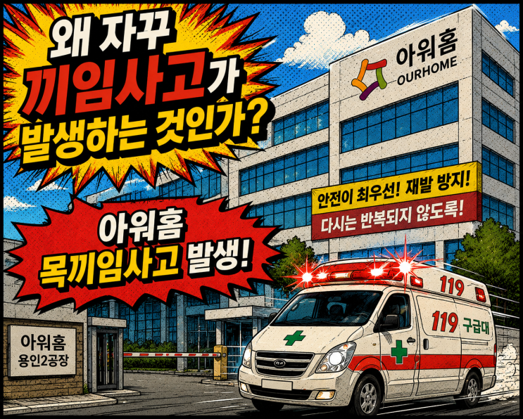 같은 사고가 발생하는 것인가? 용인2공장 <b>아워홈</b> 목끼임사고 발생