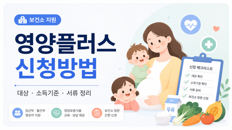영양플러스 신청방법, 보건소 대상자·소득기준·서류 한 번에 정리