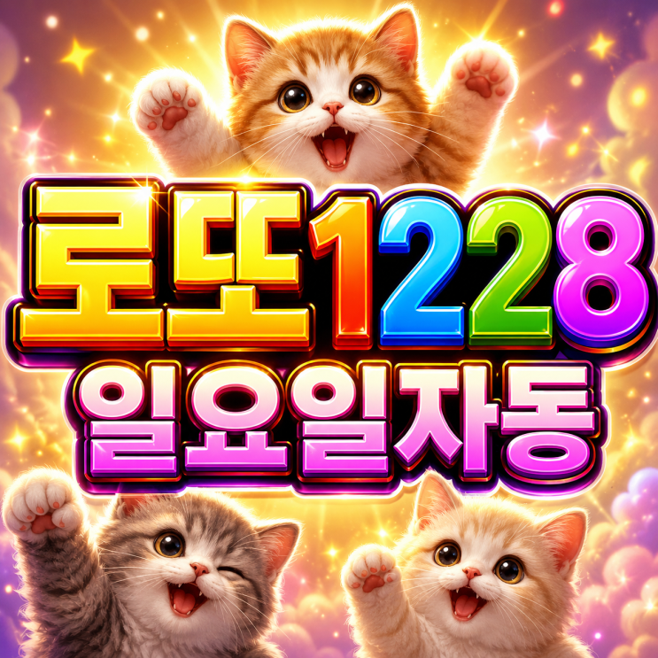  2026 로또 1228회 일요일자동 4장 자동 분석! 