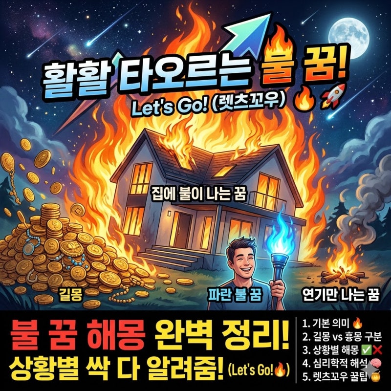불 꿈 해몽 총정리 길몽일까 흉몽일까? 상황별 완벽 분석