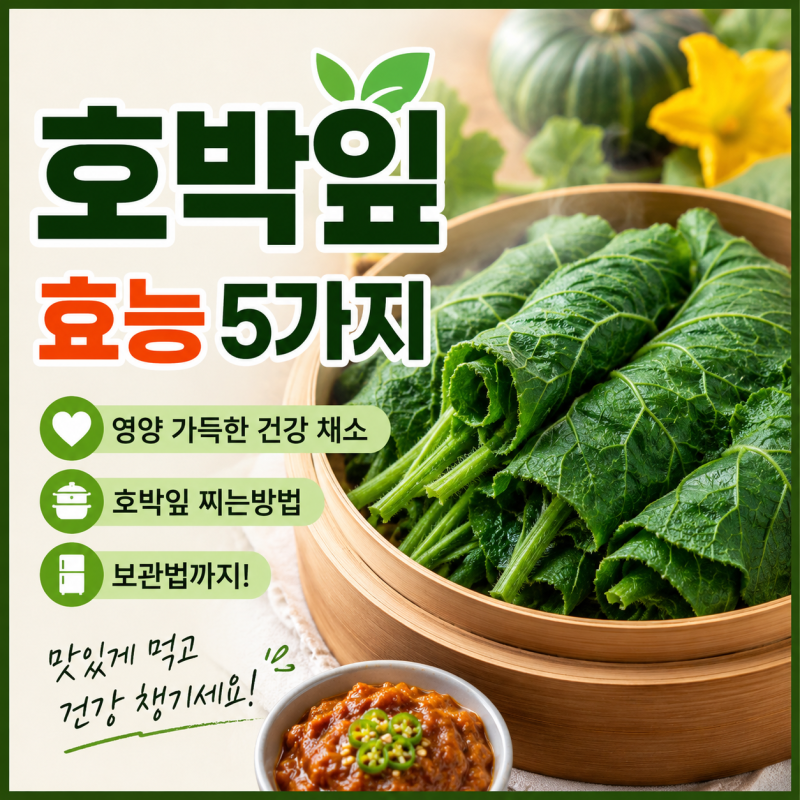 호박잎 효능 5가지 영양 찌는방법 보관법