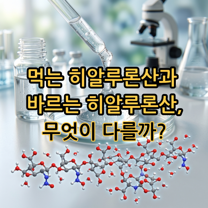 먹는 히알루론산과 바르는 히알루론산, 무엇이 다를까?
