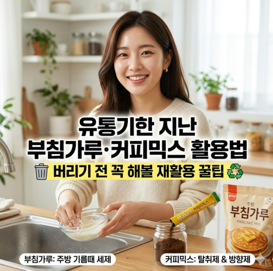 유통기한 지난 부침가루·커피믹스 활용법: 버리기 전 꼭 해볼 재활용 꿀팁