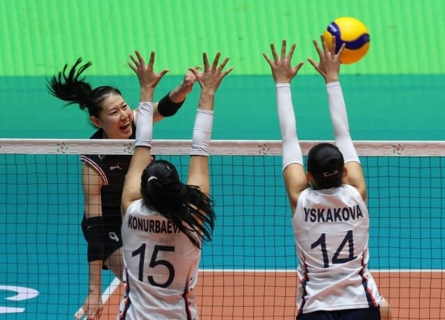 합작 차상현호 <b>AVC컵 여자배구</b> 우즈벡 3대0 완파 쾌조의 2연승