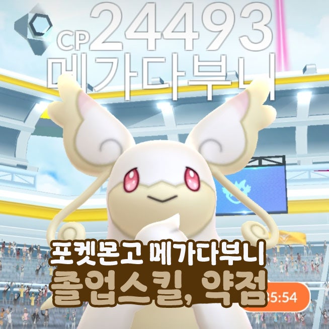  포켓몬고 메가 다부니 약점 졸업스킬 4성 메가레이드