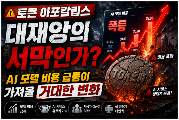  토큰 아포칼립스 대재앙의 서막인가, AI 모델 비용 급등이 가져올 거대한 변화
