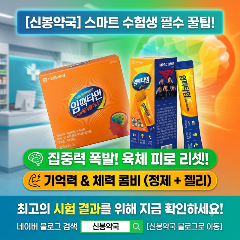 [신봉약국] 대치동 수험생 비타민 ‘임팩타민 에이플러스’ 성분 및 논문 분석! 신제품 임팩....