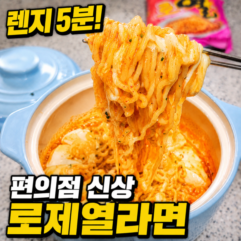 신메뉴 로제열라면 후기 순두부 치즈 전자레인지 만드는법