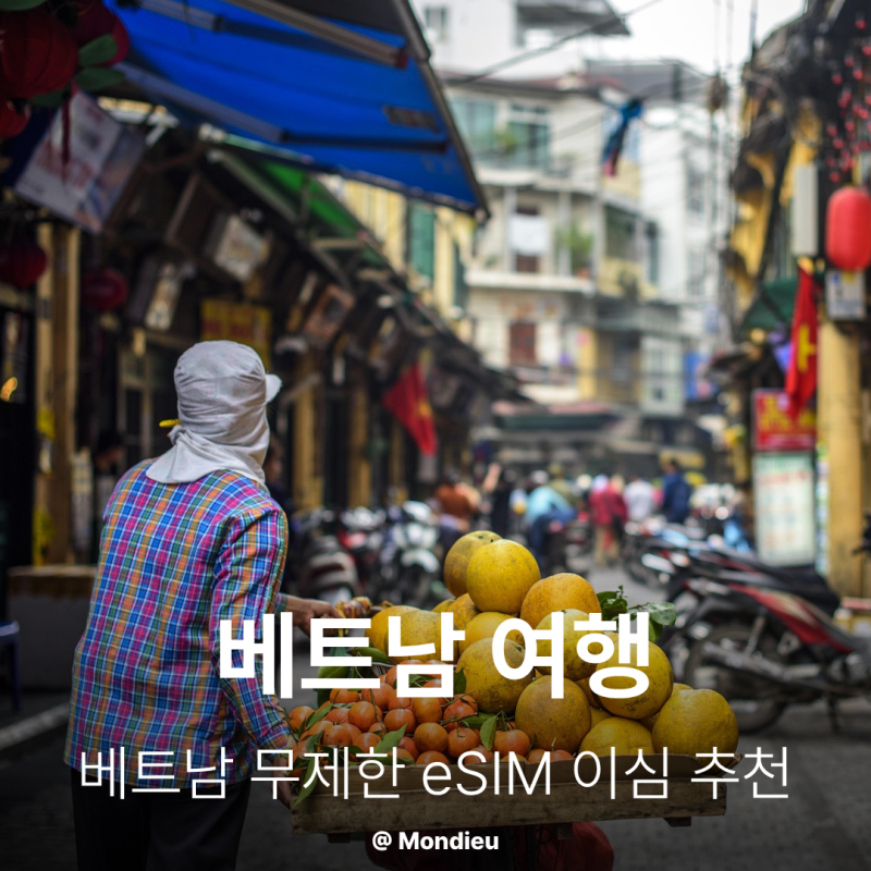 베트남 이심 eSIM 유심 무제한 추천 등록 방법까지