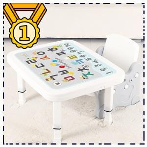 기본으로 좋은 세돌 아기 책상의자 세트 미루 1인용 접이식 높이조절 한글 숫자 책상 + 가볍....