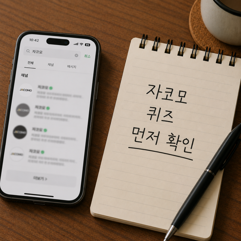 자코모 퀴즈 참여하려다 정답보다 먼저 확인한 것들