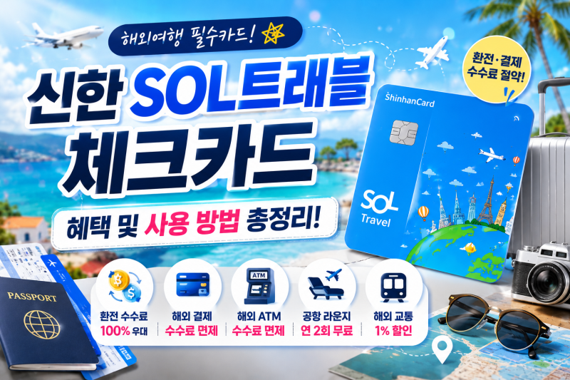신한 SOL 트래블 체크카드 혜택 및 사용 방법 총정리 (2026년 기준)