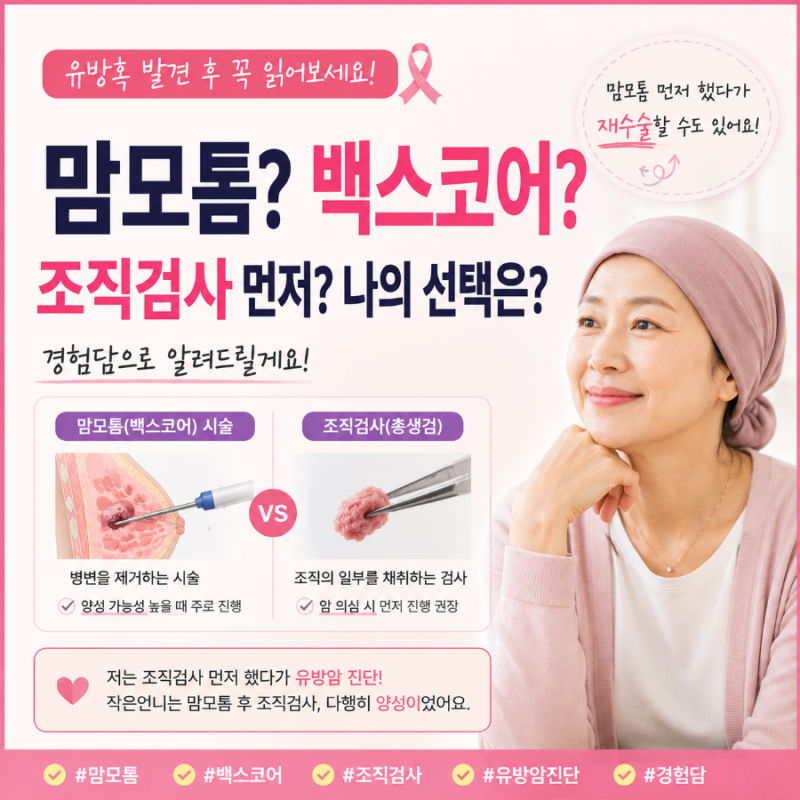 맘모톰과 조직검사, 무엇이 먼저일까?