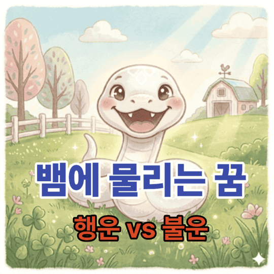  뱀에 물리는 꿈  손 다리 신체 부위별 다양한 해석