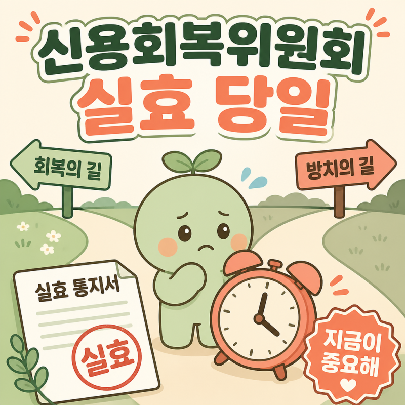 신용회복위원회 실효 당일, 놓치면 감면받은 빚 원복될까? 대응 3가지