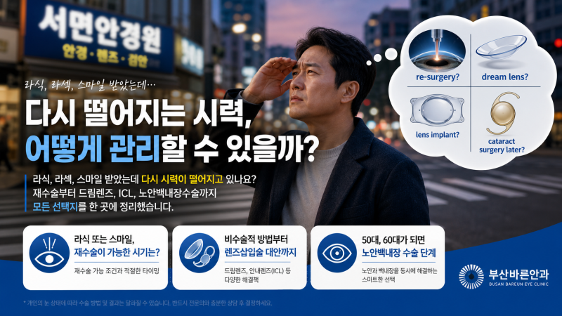 라식·라섹·스마일까지 했는데…다시 시력이 떨어지면 어떤 선택지가 있을까?— 재수술, 드....