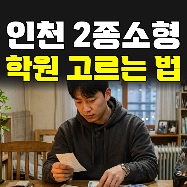 인천 2종소형 면허학원 고르는 법 — 학원비·자체시험·기간까지