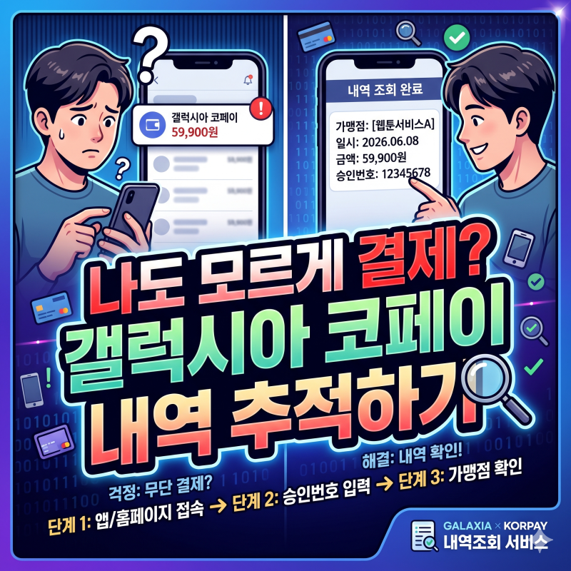 나도 모르게 결제? 갤럭시아 코페이 내역 추적하기