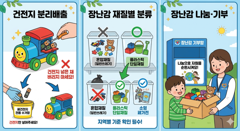 건전지 들어있는 장난감, 올바른 분리배출 방법