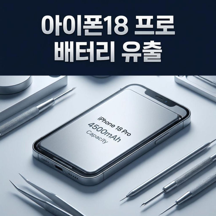  아이폰18 프로 배터리 용량 유출 출시일 사양 확인