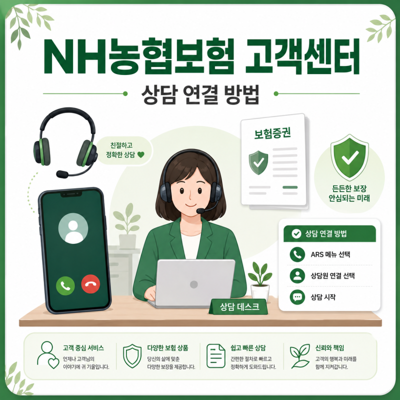 NH농협보험 고객센터 상담 어떻게 연결할까?