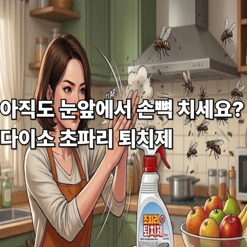 아직도 눈앞에서 손뼉 치세요? 다이소 초파리 퇴치제의 솔직한 위력